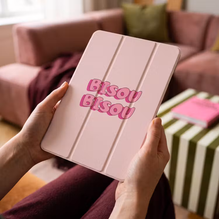 iPad-Hülle - Bisou - Rosa - Schatten — 4