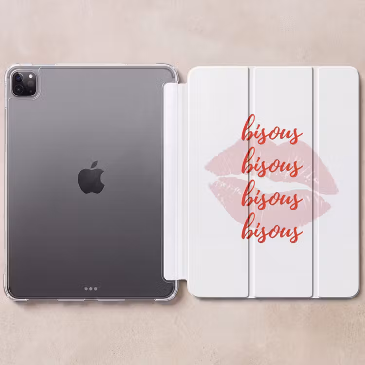 iPad-Hülle - Bisous - Lippen - Weiß - Rot — 6