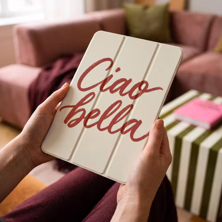 iPad-Hülle - Ciao bella - Rot - Weiß - Minimalistisch — 4