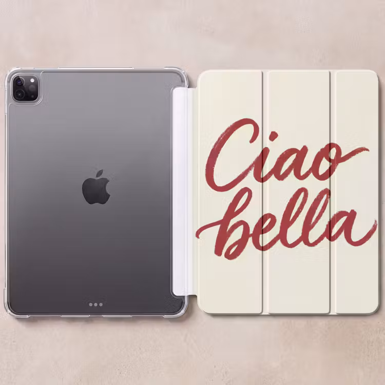 iPad-Hülle - Ciao bella - Rot - Weiß - Minimalistisch — 6