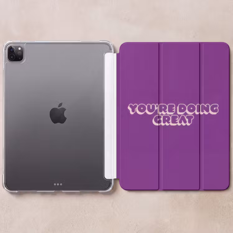 iPad-Hülle - Du machst das toll - Lila - Blasen-Buchstaben — 6