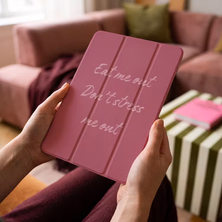 iPad-Hülle - Iss mich auf, stresst mich nicht - Pink - Minimalist — 4