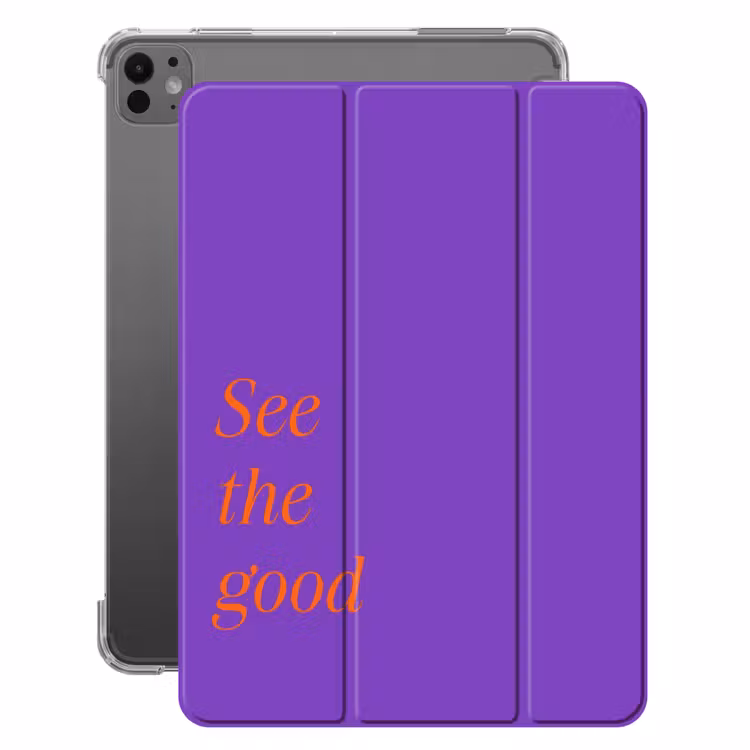 iPad-Hülle - Siehe das Gute - Orange - Lila — 1