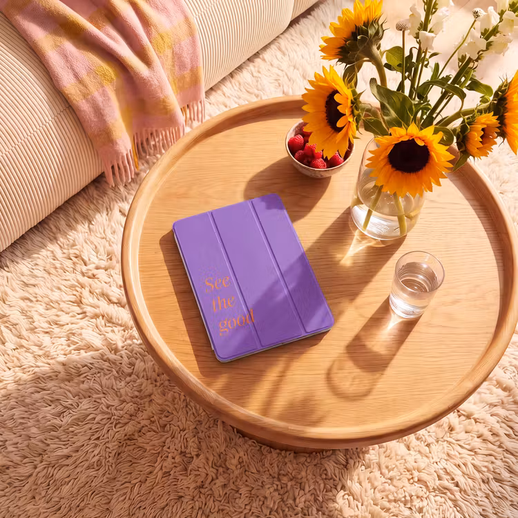 iPad-Hülle - Siehe das Gute - Orange - Lila — 2