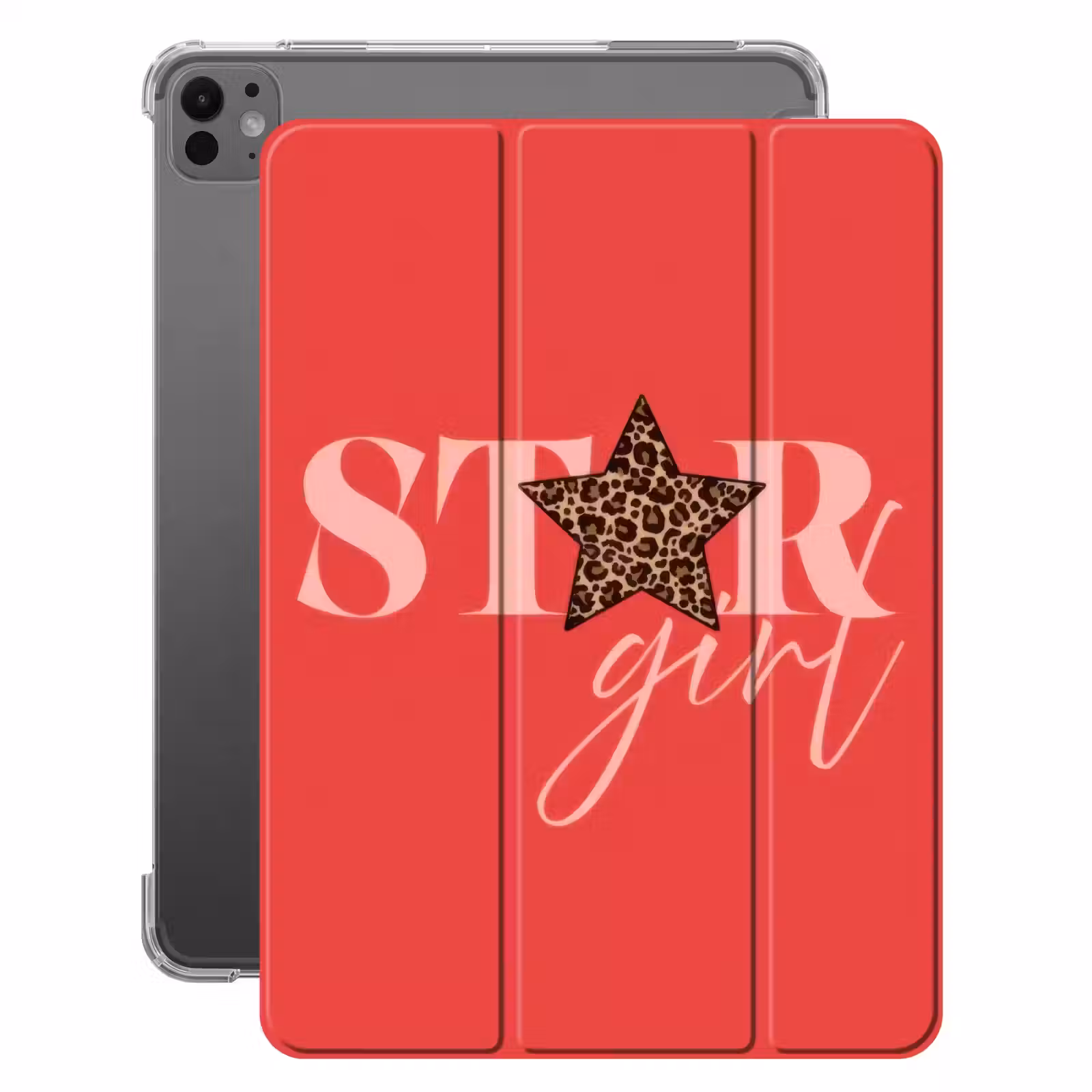 iPad-Hülle - Star girl - Rot - Panther - Stern — 1