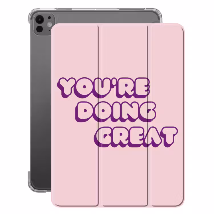 iPad-Hülle - Du machst das toll - Pink - Bubble letters — 1