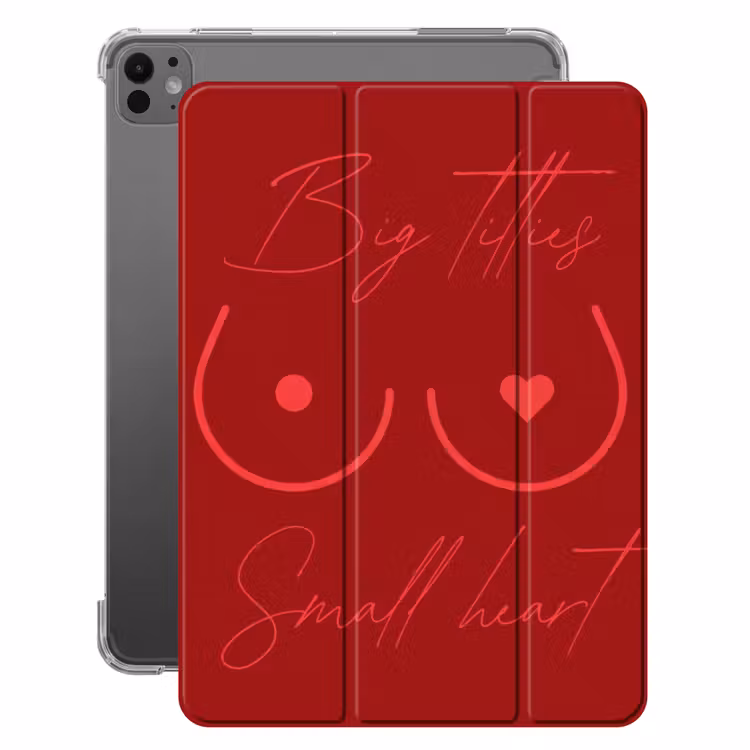 iPad-Hülle - Große Titten kleines Herz - Rot - Herz — 1