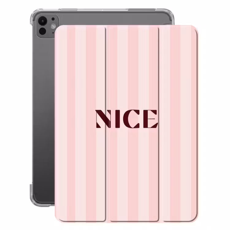 iPad-Hülle - Hübsch - Streifen - Rosa — 1