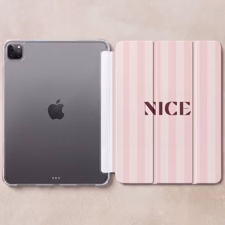 iPad-Hülle - Hübsch - Streifen - Rosa — 6