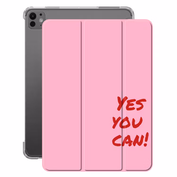 iPad-Hülle - Ja, du schaffst es - Rot - Rosa — 1