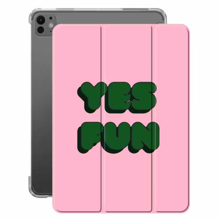 iPad-Hülle - Ja Spaß - Grün - Rosa — 1