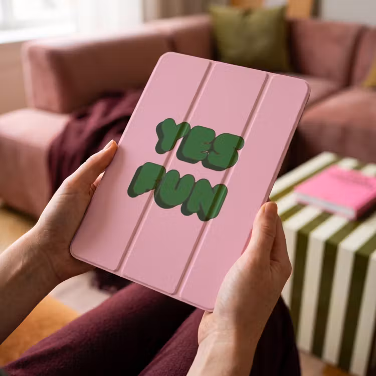 iPad-Hülle - Ja Spaß - Grün - Rosa — 4
