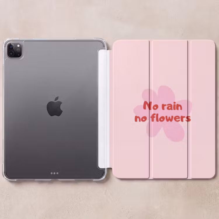 iPad-Hülle - Ohne Regen keine Blumen - Blume - Rosa — 6