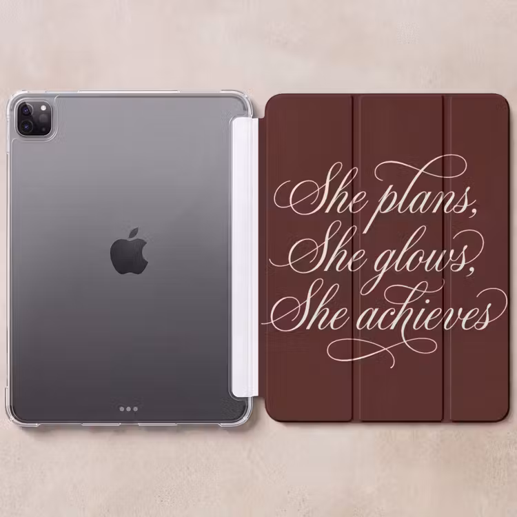 iPad-Hülle - Sie plant, sie leuchtet, sie erreicht - Rot - Kursiv — 6