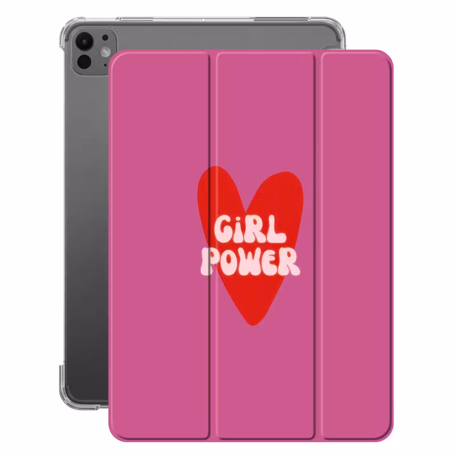 iPad-Hülle - Girl power - Herz - Rosa - Rot — 1