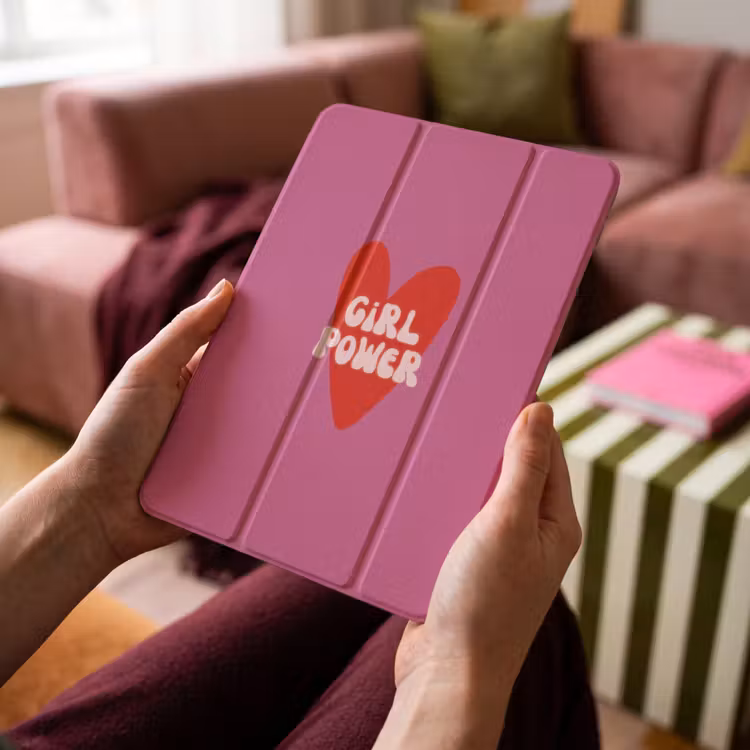 iPad-Hülle - Girl power - Herz - Rosa - Rot — 4