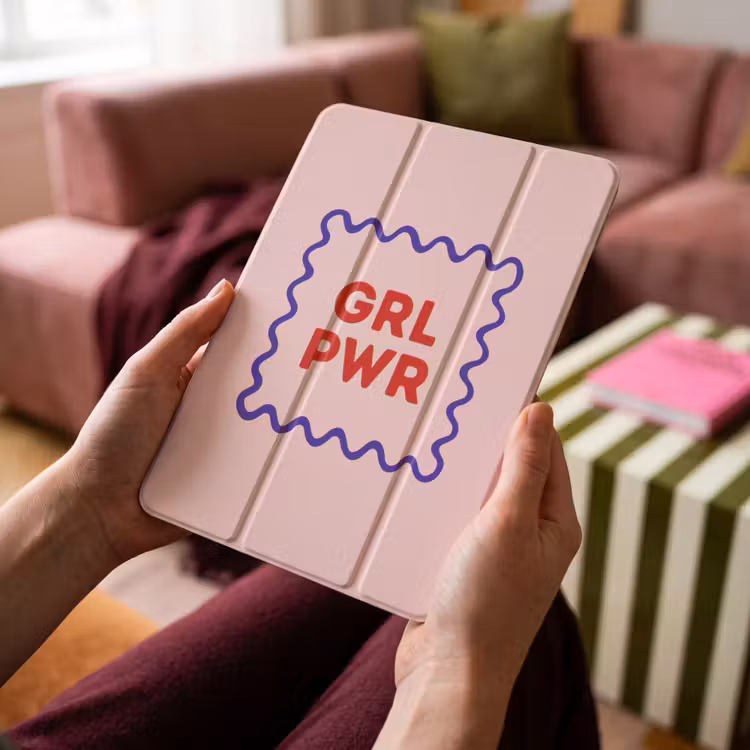 iPad-Hülle - Grl pwr - Rosa - Rahmen — 4