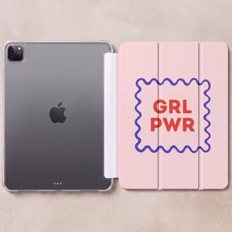 iPad-Hülle - Grl pwr - Rosa - Rahmen — 6