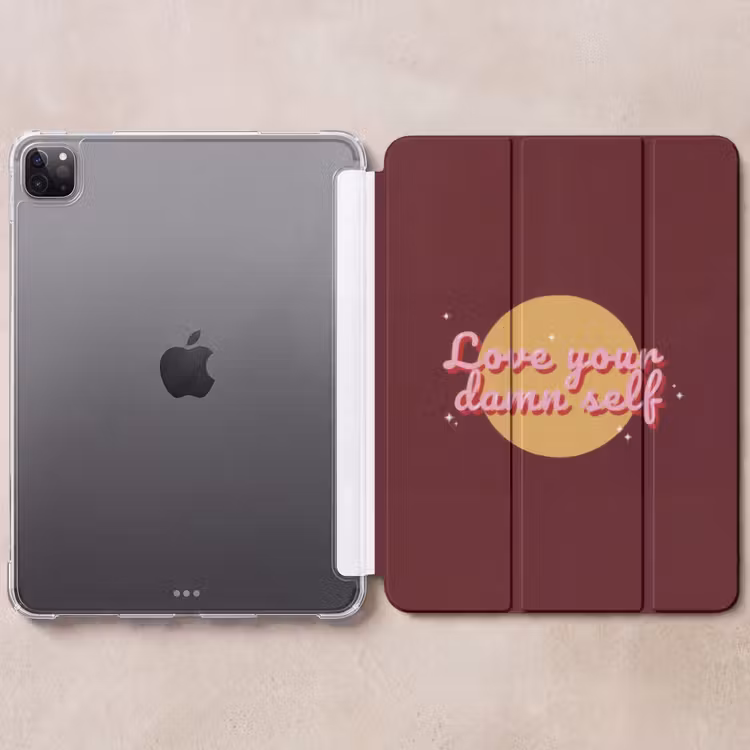 iPad-Hülle - Liebe dein verdammtes Selbst - Kreis - Glitter - Rot — 6