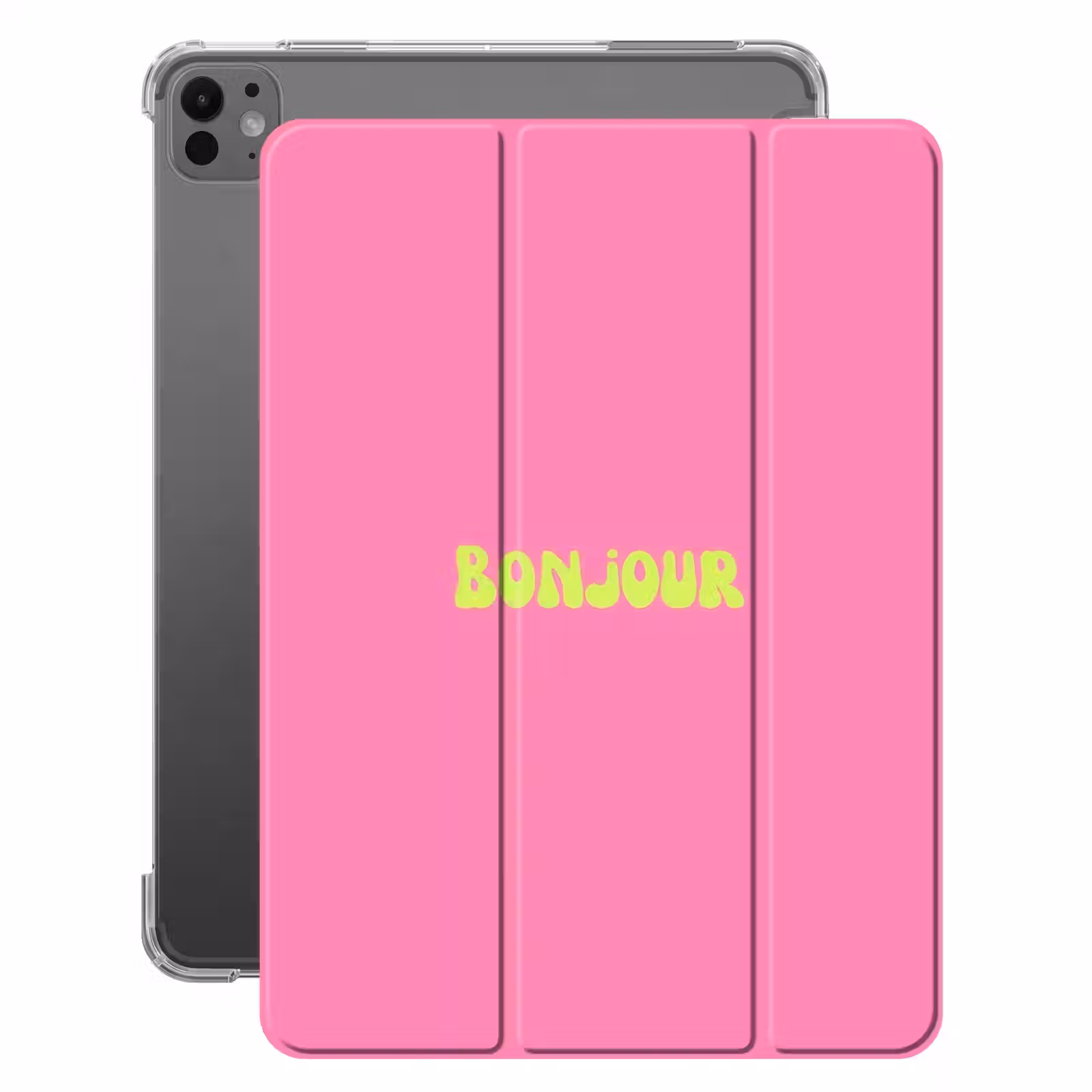 iPad-Hülle - Rosa - Grün - Bonjour - Bio — 1