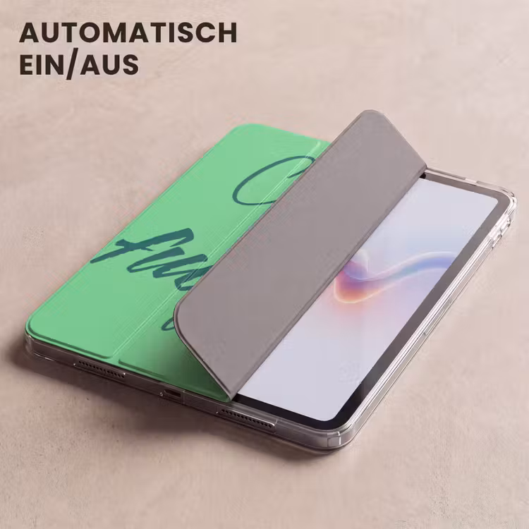 iPad-Hülle - c'est la fucking vie - Grün - Bürstenstil — 5