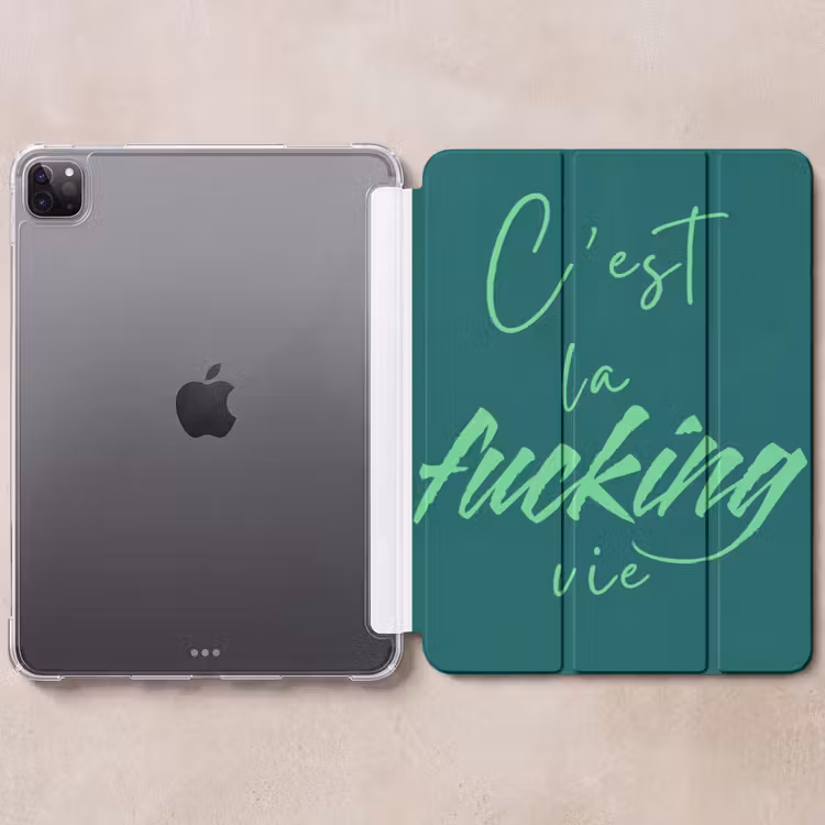 iPad-Hülle - c'est la fucking vie - Grün - Handschriftlich — 6