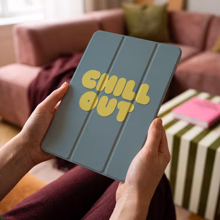 iPad-Hülle - Chill out - Gelb - Blau — 4