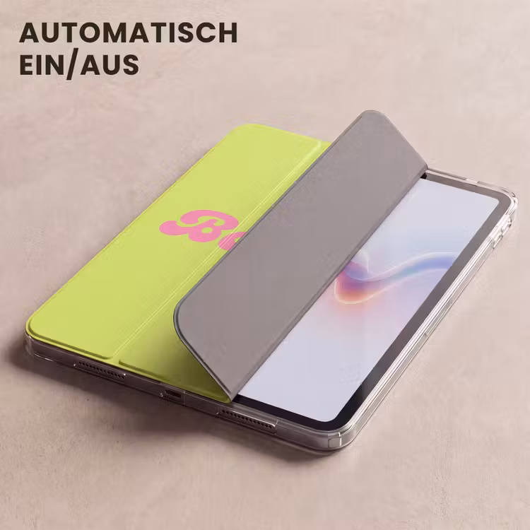 iPad-Hülle - Grün - Rosa - Bonjour - Retro — 5