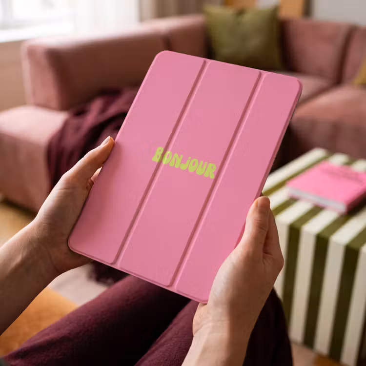 iPad-Hülle - Rosa - Grün - Bonjour - Bio — 4