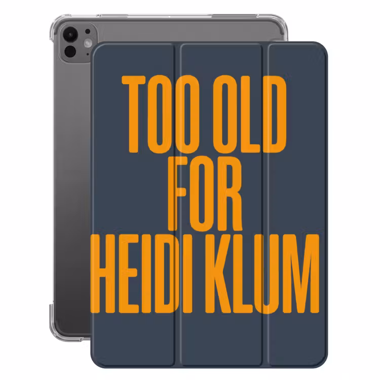 iPad-Hülle - Zu alt für heidi klum - Gelb - Blau — 1