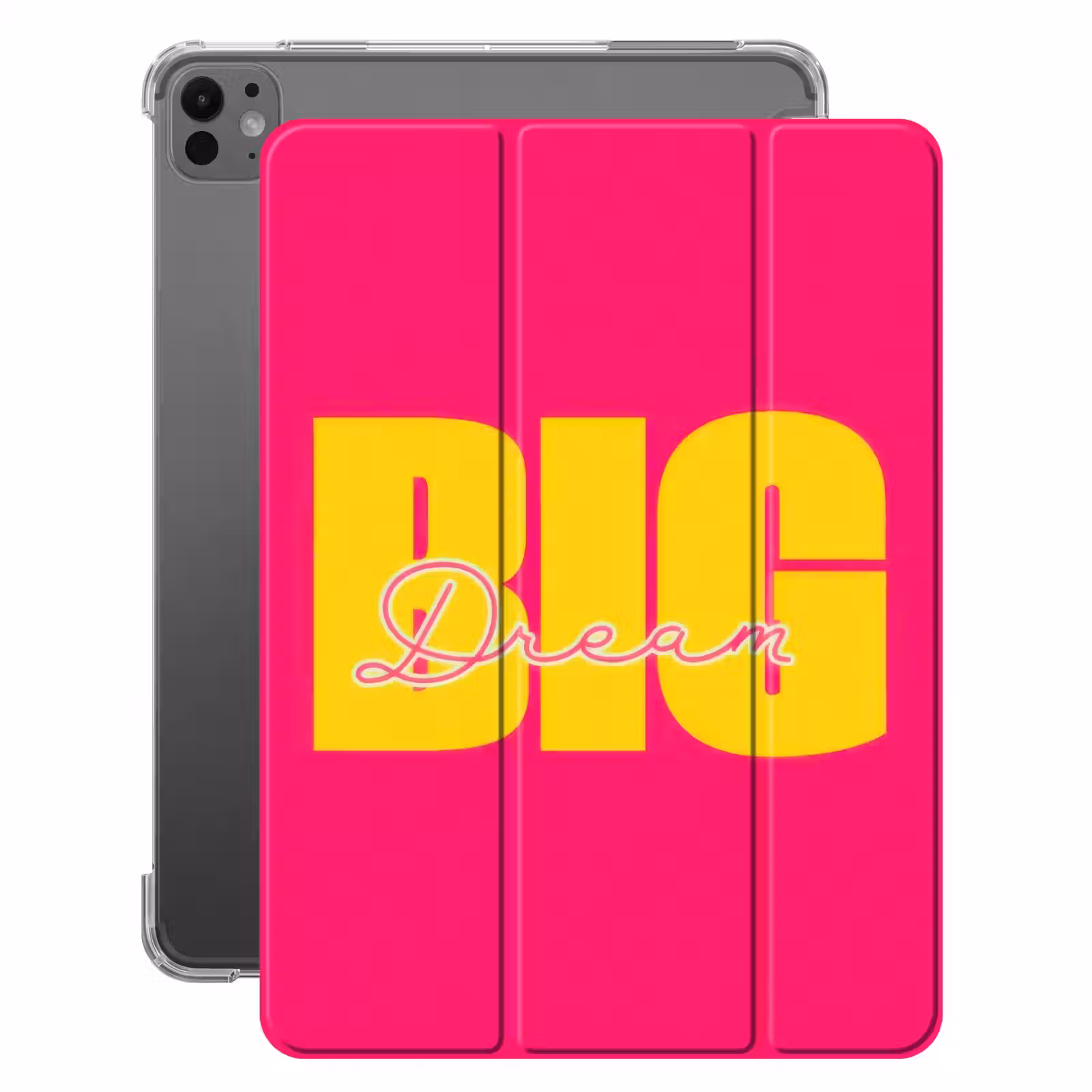 iPad-Hülle - Große Träume - Rosa - Gelb - Minimalistisch — 1