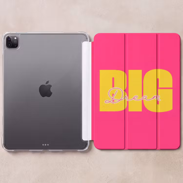 iPad-Hülle - Große Träume - Rosa - Gelb - Minimalistisch — 6