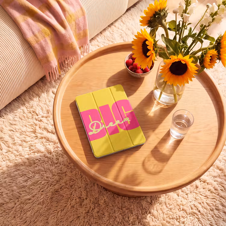 iPad-Hülle - Großer Traum - Gelb - Rosa — 2