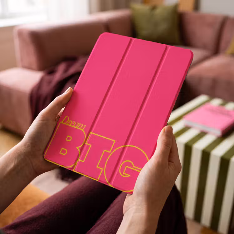 iPad-Hülle - Minimalistisch - Rosa - Große Träume - Grafik — 4