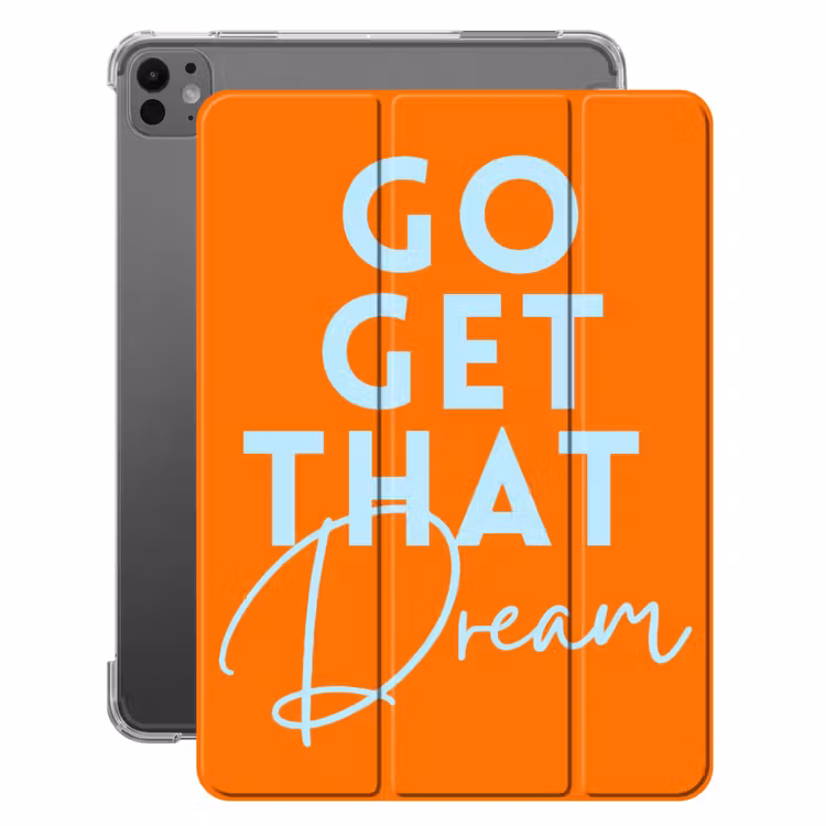 iPad-Hülle - Orange - Blau - Hol dir den Traum — 1