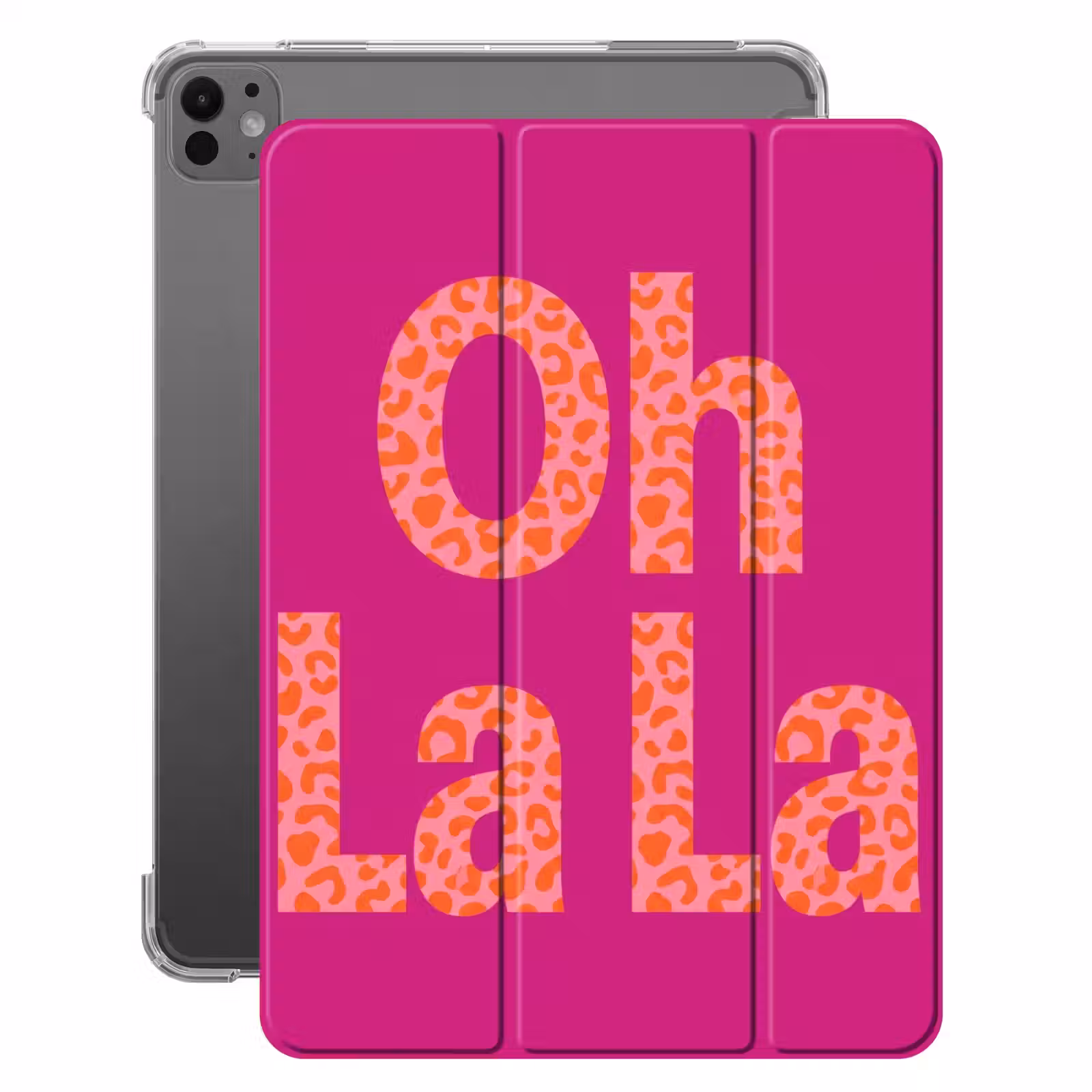 iPad-Hülle - Oh la la - Leopardenmuster - Rosa — 1