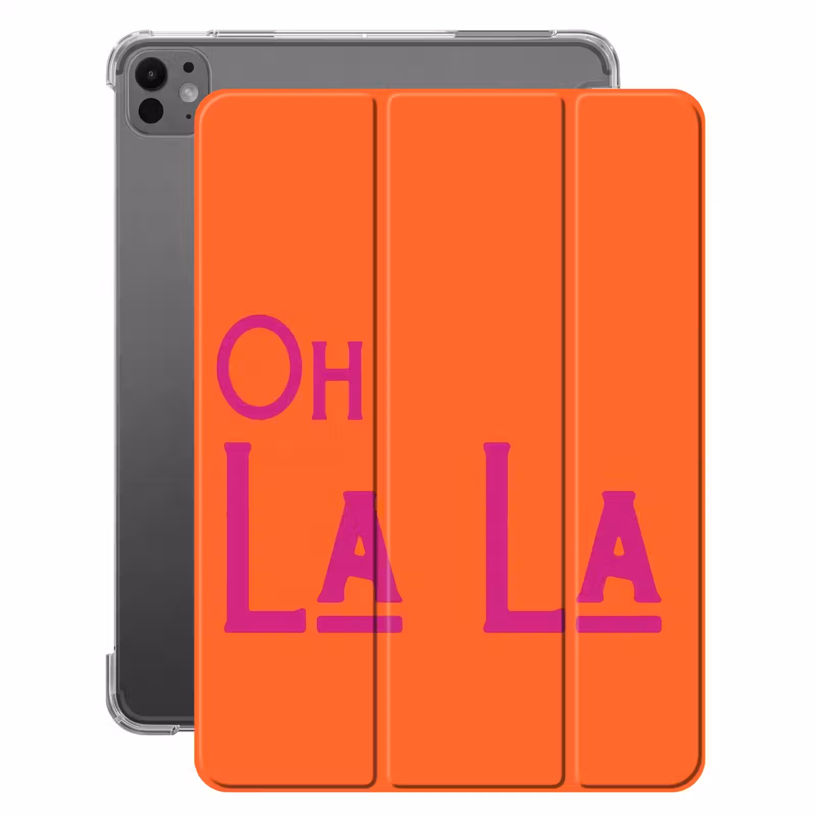 iPad-Hülle - Oh la la - Orange - Rosa - Schräge Schrift — 1