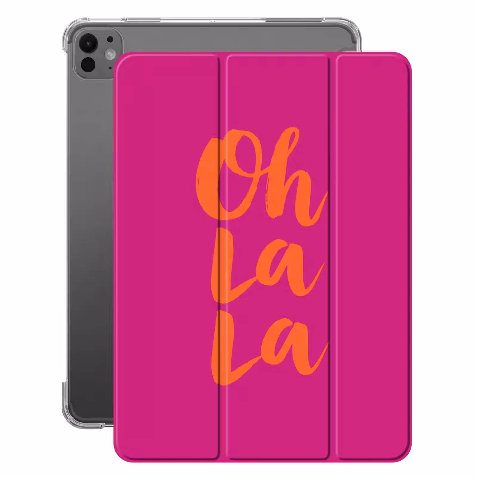 iPad-Hülle - Oh la la - Rosa - Orange - Minimalistisch — 1