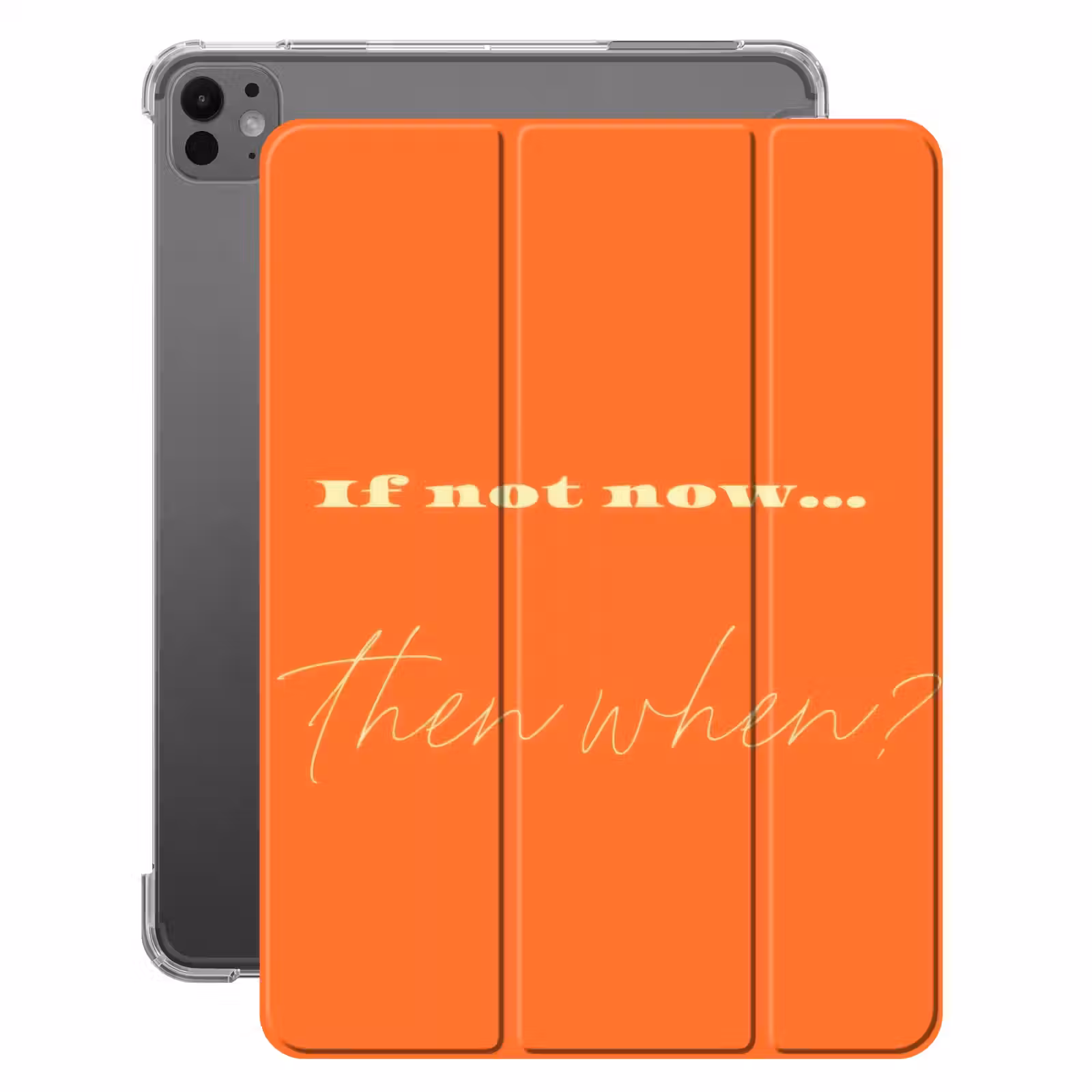 iPad-Hülle - Wenn nicht jetzt, wann dann - Orange - Gelb - Vivid — 1
