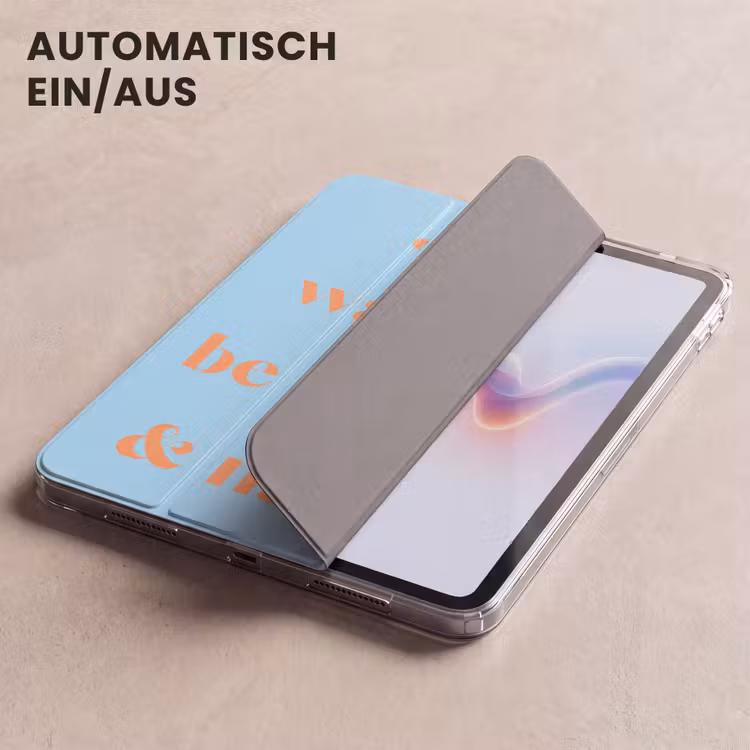 iPad-Hülle - Blau - Orange - Ich will einfach nur glücklich und nackt sein — 5