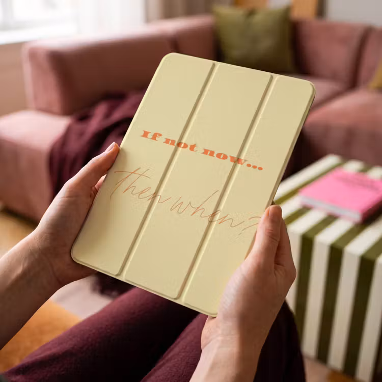 iPad-Hülle - Gelb - Orange - wenn nicht jetzt, wann dann — 4