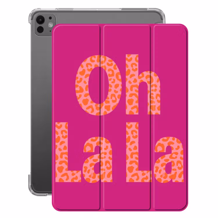 iPad-Hülle - Oh la la - Leopardenmuster - Rosa — 1