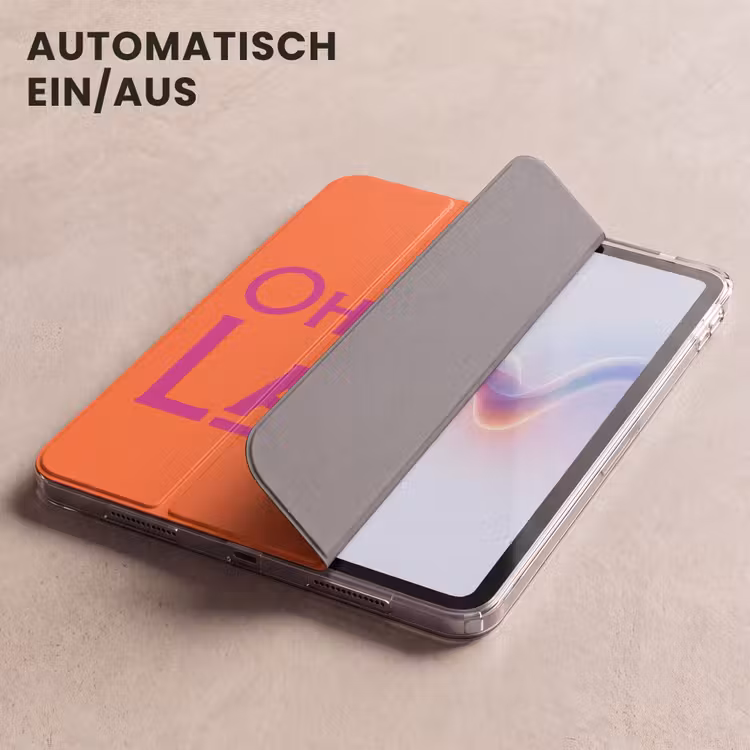 iPad-Hülle - Oh la la - Orange - Rosa - Schräge Schrift — 5