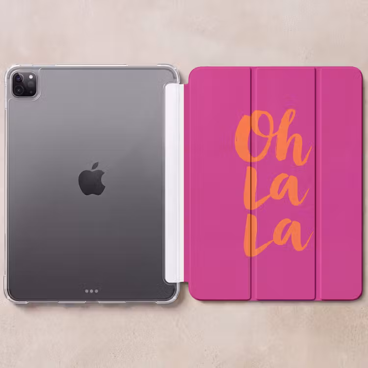 iPad-Hülle - Oh la la - Rosa - Orange - Minimalistisch — 6