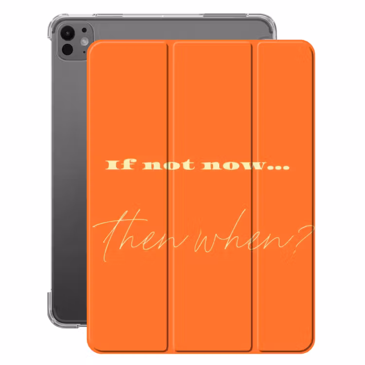 iPad-Hülle - Wenn nicht jetzt, wann dann - Orange - Gelb - Vivid — 1