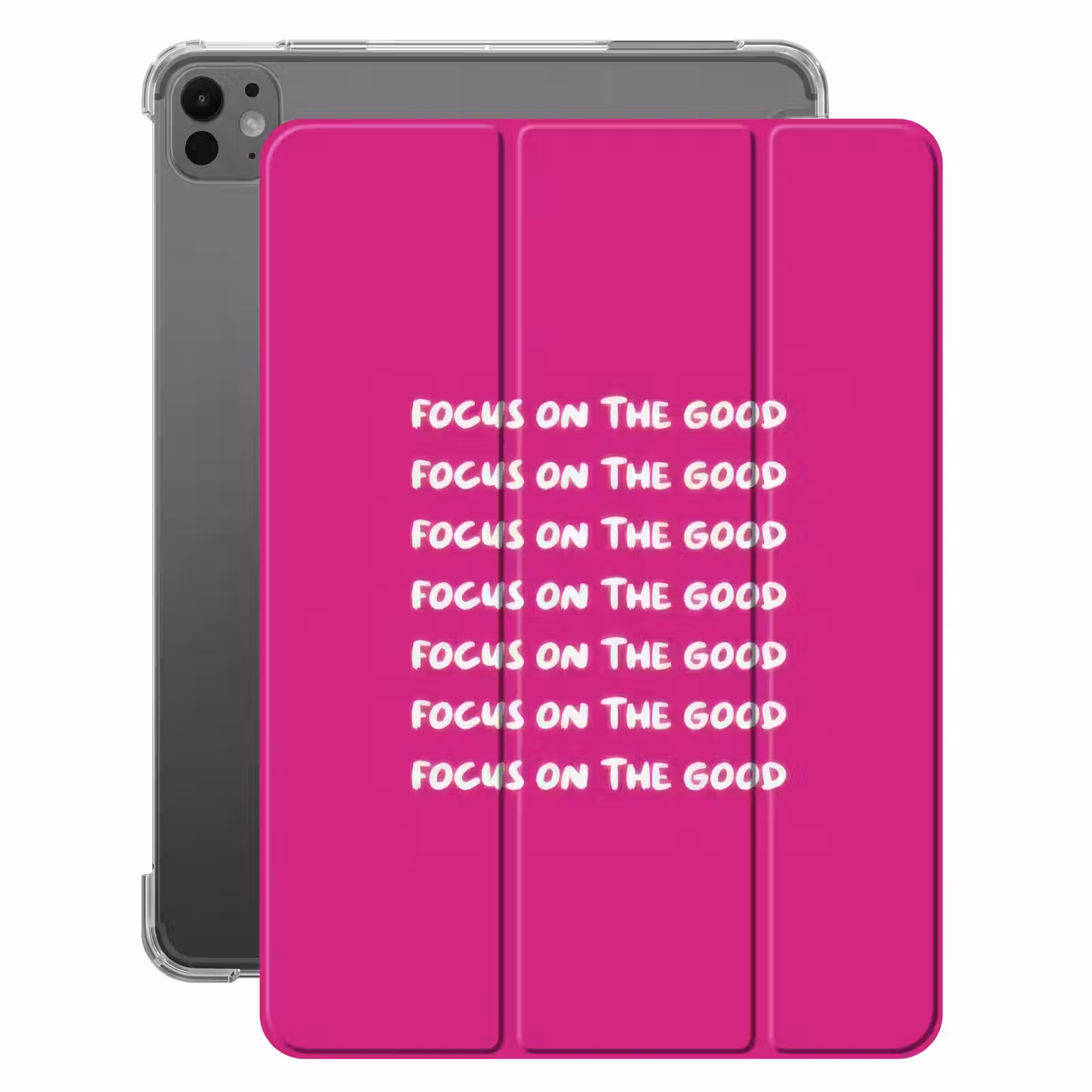 iPad-Hülle - Konzentration auf das Gute - Rosa - Weiß — 1