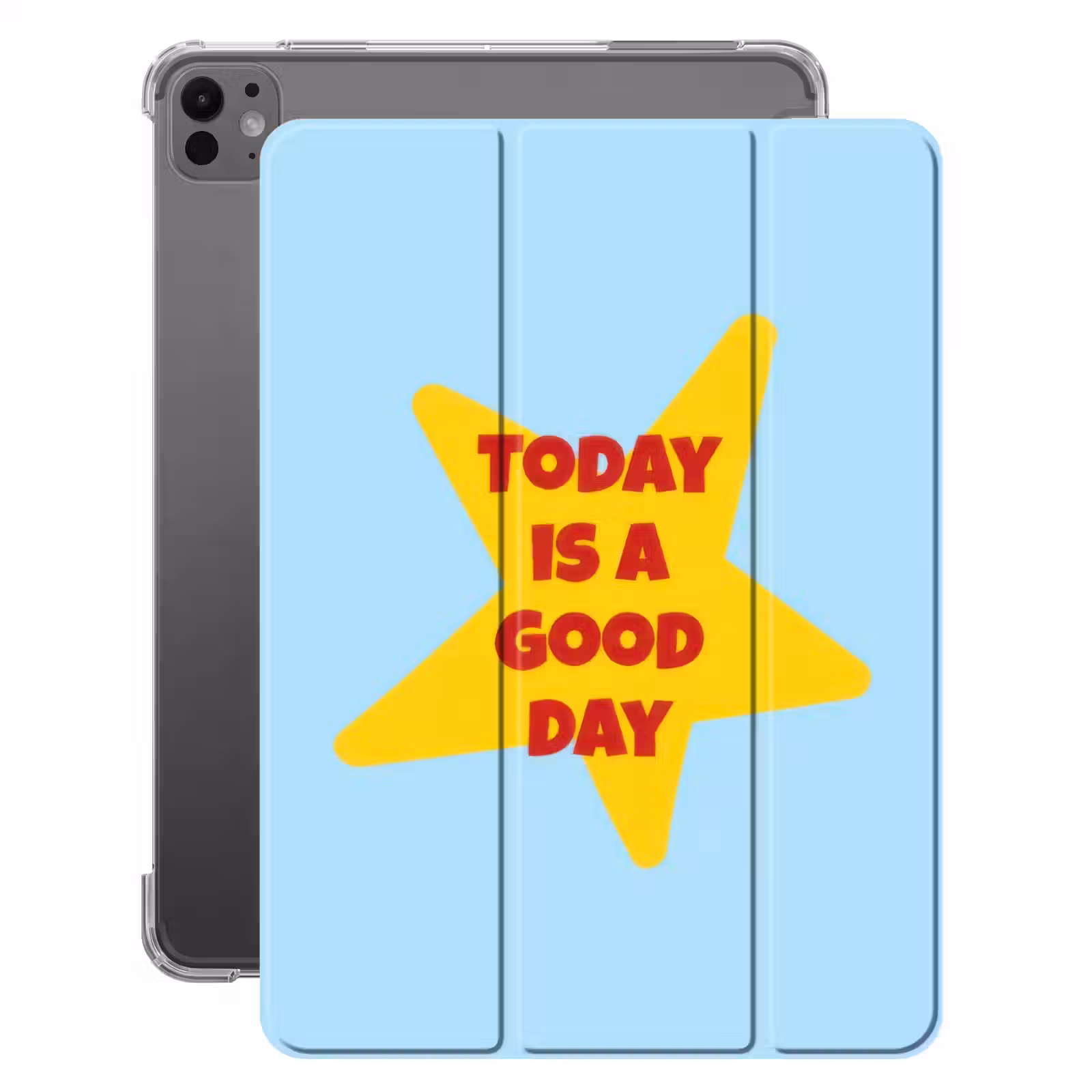iPad-Hülle - Star - Heute ist ein guter Tag - Blau — 1