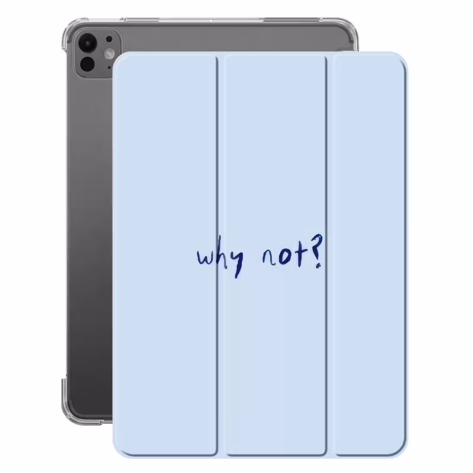 iPad-Hülle - Warum nicht - Blau - Dunkelblau - Zitat — 1