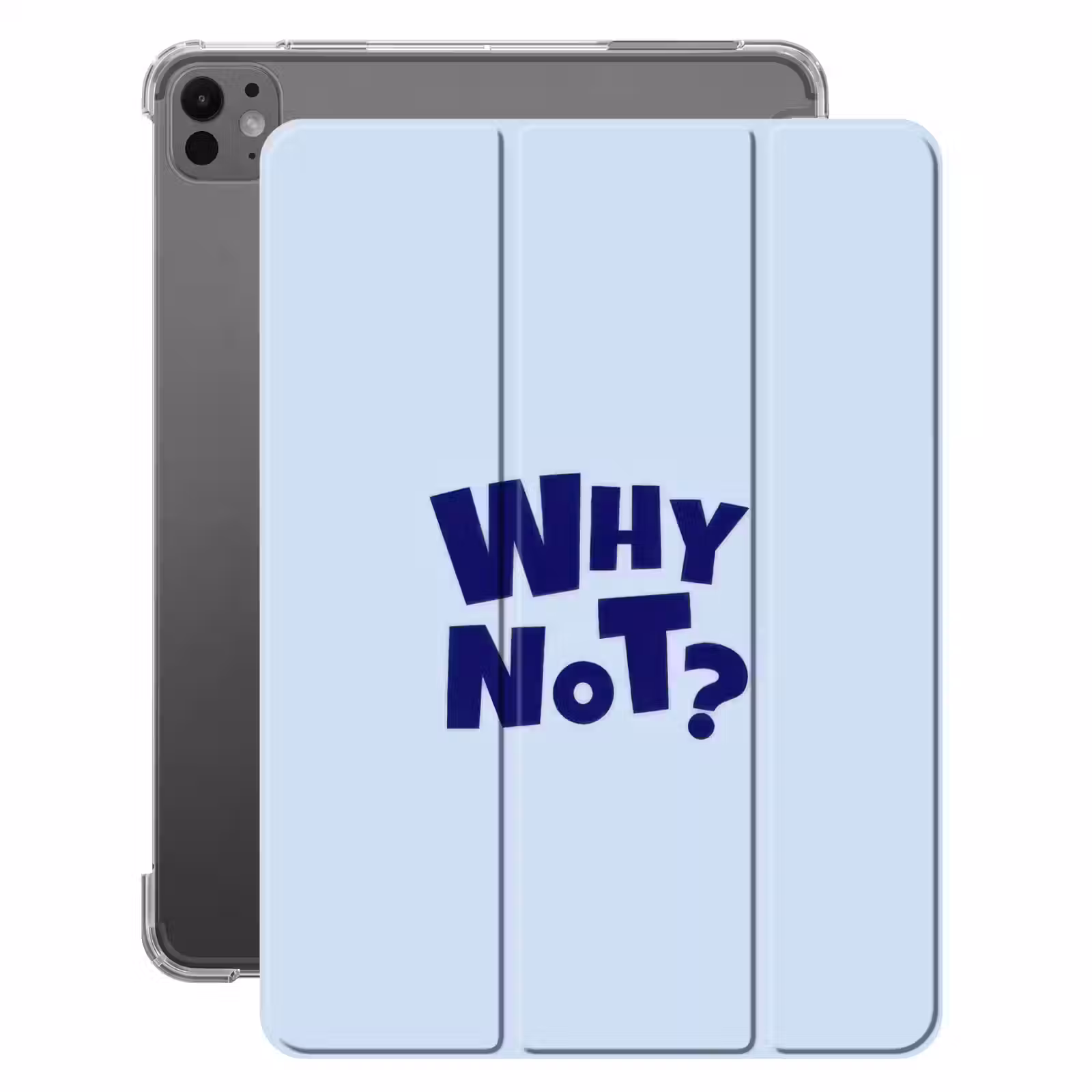iPad-Hülle - Warum nicht - Blau - Hellblau - Zitat — 1