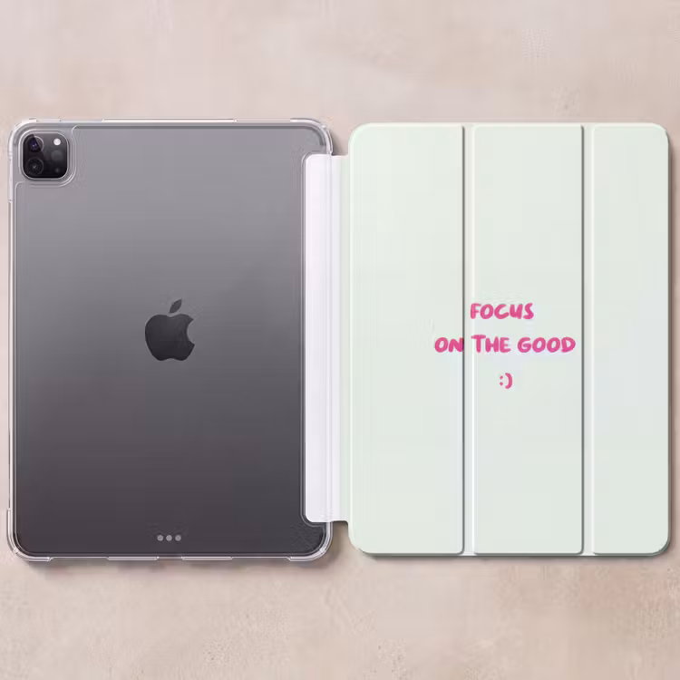 iPad-Hülle - Fokus - Beige - Rosa - Smiley — 6